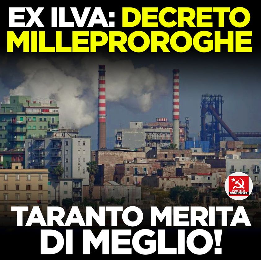 EX ILVA: DECRETO MILLEPROROGHE