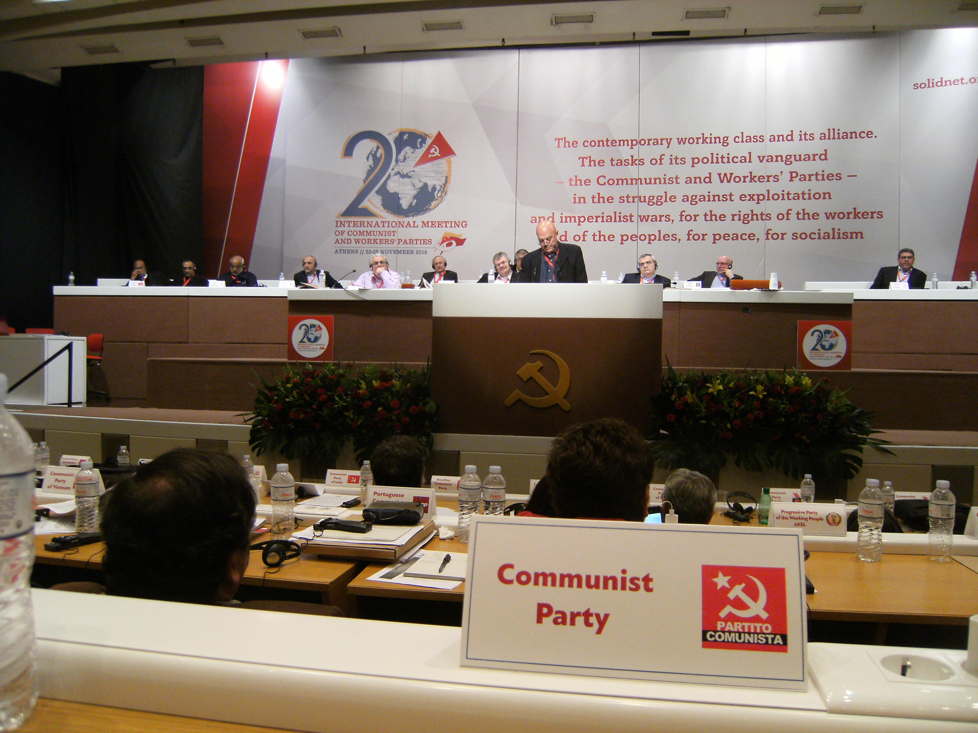 Intervento al XX incontro internazionale dei Partiti Comunisti