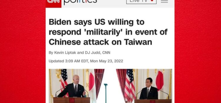 Biden:Risposta Militare se Cina Attacca Taiwan